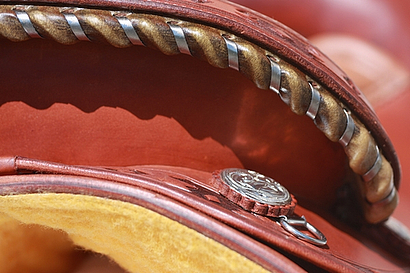 Rohhauteinfassung mit Silverlace Rohhauteinfassung mit Silverlace